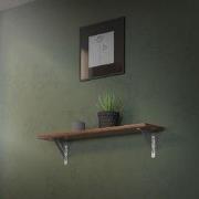 Wandhouder Plankhouder set van 2 180 x 180 mm zilver aluminium ML desi...