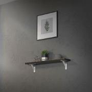 Wandhouder Plankhouder set van 2 120 x 120 mm wit aluminium ML design