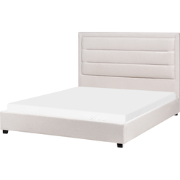 ROUEN - Bed - Lichtbeige - 140 x 200 cm - Polyester