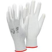 1 paar werkhandschoenen Nylon met PU-coating Maat 7-S Wit