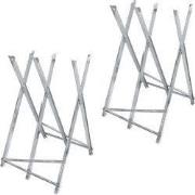 Zaagbok metalen zaagframe opvouwbaar 3-voudig zilver metaal tot 100 kg