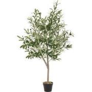 Kunstmatige olijfboom 150 cm kunstplant met natuurlijke houten stam en...