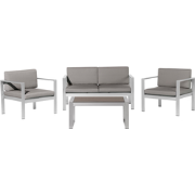 SALERNO - Loungeset voor 4 - Donkergrijs - Aluminium