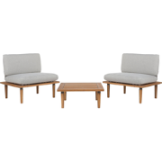 FRASCATI - Loungeset voor 2 - Lichtgrijs - Acaciahout