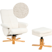 EPSE - Relaxfauteuil met voetenbank - Gebroken wit - Bouclé