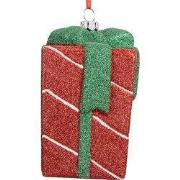 Clayre & Eef Kersthanger Cadeau 8x8x11 cm Rood Kunststof