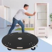 Rolplank Meubelwagen rond Ø 87 cm gemaakt van multiplex met parkeerrem...