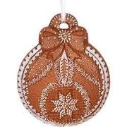 Clayre & Eef Kersthanger 8x2x10 cm Bruin Kunststof