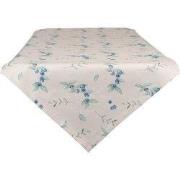 Clayre & Eef Tafelloper 50x160 cm Beige Blauw Katoen Bos Dieren Herfst