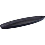 PTMD Yaren Black Alu Oval Bowl With Border Large