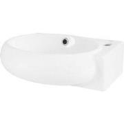 Wastafel rechts inbouw 43x28x15 cm wit keramiek ML design