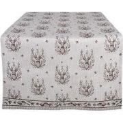 Clayre & Eef Tafelloper 50x140 cm Beige Katoen Hert