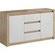 Meubella - Dressoir Melody - Wit - Eiken - 140 cm