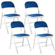 SPARKS - Klapstoel set - Wit/Blauw - Metaal