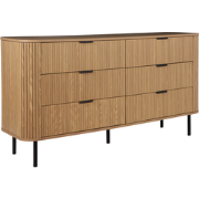 BRADLEY - Dressoir - Lichthout/Zwart - MDf