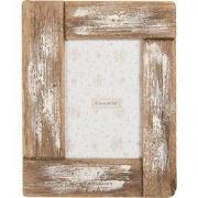 Clayre & Eef Fotolijst 10x15 cm Bruin Wit Hout