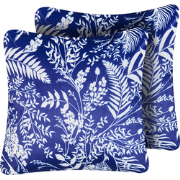 GLIMMER - Set van 2 tuinkussens - Blauw - 45 x 45 cm - Polyester