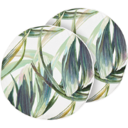 CALDERINA - Tuinkussen set van 2 - Groen/Wit -  40 cm - Polyester