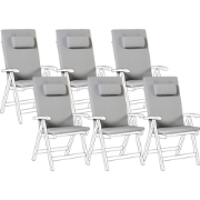 TOSC/JAVA/AMAN PREMIUM - Tuinkussen set van 6 - Lichtgrijs - Polyester
