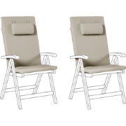 TOSC/JAVA/AMAN PREMIUM - Tuinkussen set van 2 - Taupe - Polyester