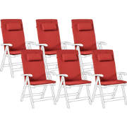 TOSCANA /JAVA/AMANTEA - Tuinkussen set van 6 - Rood - Polyester