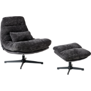 TOVIK - Fauteuil - Zwart - Stof
