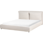 BAJONNA - Tweepersoonsbed - Beige - 180 x 200 cm - Stof
