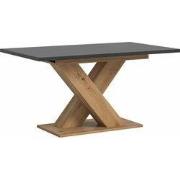 Motion Eetkamertafel X-Poot 90x150/190cm Grijs, Eiken Decor