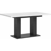 Motion Eetkamertafel Dubbele Zuilpoot Wit/Grijs