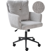 ALPINE - Bureaustoel - Grijs - Kunstbont