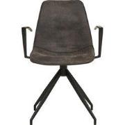 Eetkamerstoel Grijs Stof - Draaibaar - Monaco - Set van 2