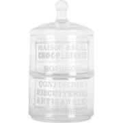 Clayre & Eef Voorraadpot Ø 17x30 cm Transparant Glas