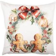 Clayre & Eef Kussenhoes 45x45 cm Wit Polyester