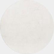 Pouffy Fluffy  - Hoogpolig  Rond Vloerkleed - Uni Kleur -Creme - Woonk...