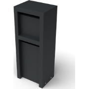 Litru Duo Brievenbus zwart met 2 bussen L40 x B30 x H100 cm