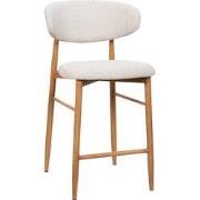 Barstoel - Beige/Naturel - Zithoogte 65cm - 55x52x94cm - Alexia - Set ...