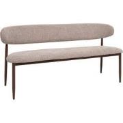 Eetkamerbank - Taupe/Walnoot - 160x55x77cm - Alexia