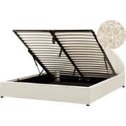 CHADENET - Tweepersoonsbed - Gebroken wit - 160 x 200 cm - Bouclé