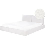 VINAY - Tweepersoonsbed - Wit - 180 x 200 cm - Bouclé