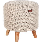 MARDAN  - Voetenbank - Beige - 40 x 40 x 40  cm - Katoen