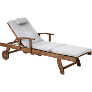 AMANTEA PREMIUM II - Ligstoel - Lichtgrijs - Acaciahout