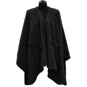 Unique Living - Omslagplaid Clio 148x160cm - Black