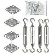 4gardenz® RVS Schaduwdoek/zonnedoek Montage set 6 mm