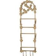 Clayre & Eef Wijnrek 21x13x62 cm Goudkleurig Metaal