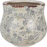 Clayre & Eef Bloempot Ø 15x13 cm Groen Keramiek Bloemen