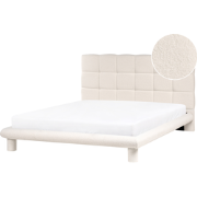 CRESSAT - Tweepersoonsbed - Off-white - 160 x 200 cm - Bouclé