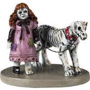 Halloweenminiatuur Creepy Doll & Dog 5x10x13 cm