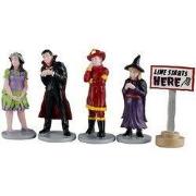 Halloweenminiatuur Line Starts Here 12x4x20 cm 5st