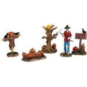 Halloweenminiatuur Creepy Pumpkin Patch 15x4x23 cm 5st