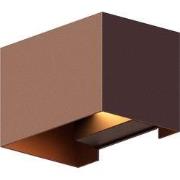 Outdoor wall light rectangle rust